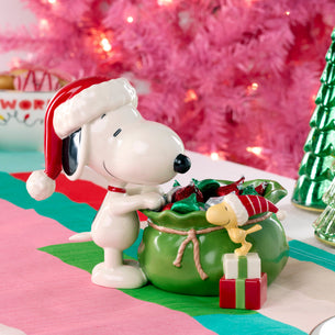 Snoopy Christmas Santa Sack Candy Bowl