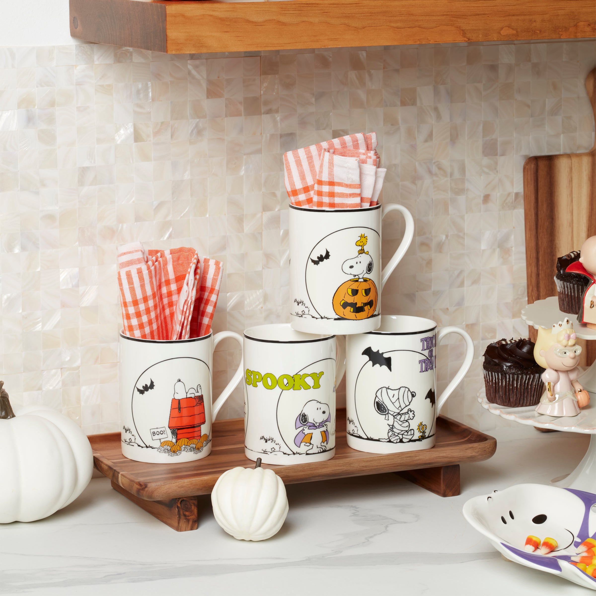 pumpkin077　8セット The Great Pumpkin Mugs, Set of 4 – Lenox Corporation