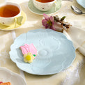 Butterfly Meadow Floral Set of 4 Accent Plates - Blue