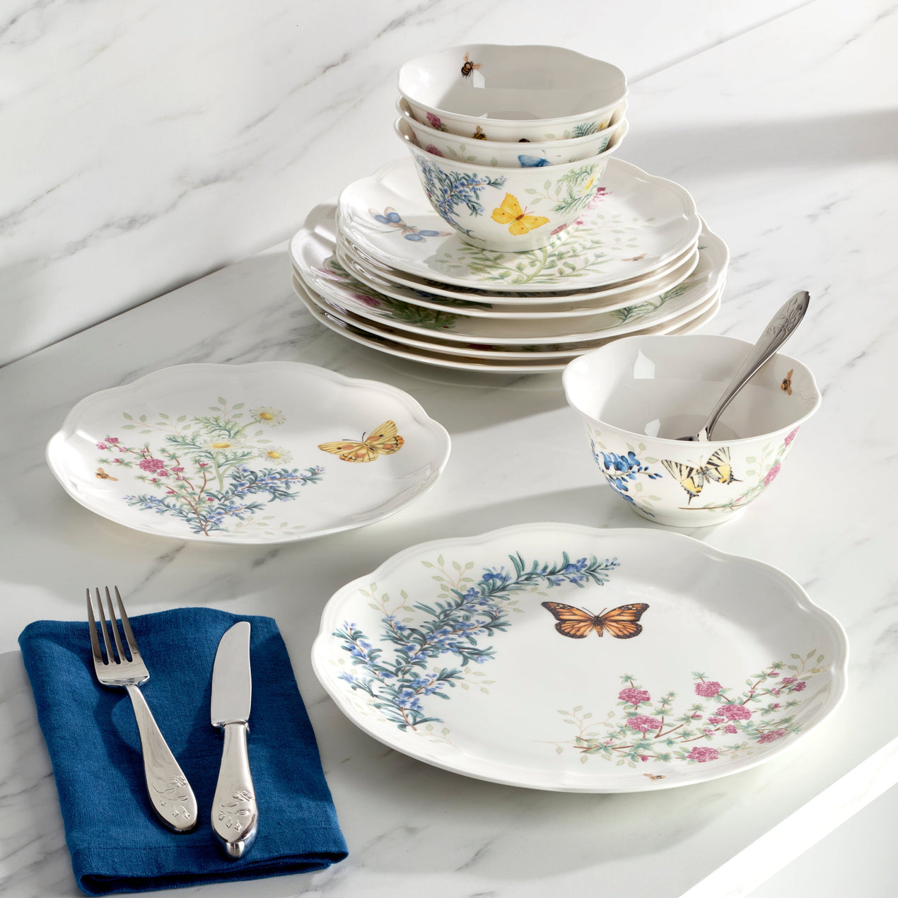Butterfly Meadow Herbs 12-Piece Dinnerware Set – Lenox Corporation