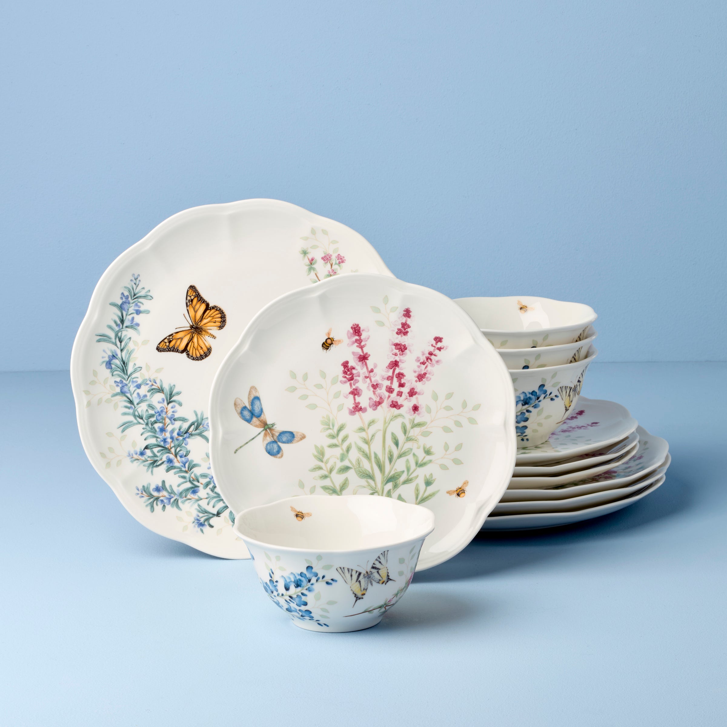 Butterfly Meadow Herbs 12-Piece Dinnerware Set – Lenox Corporation