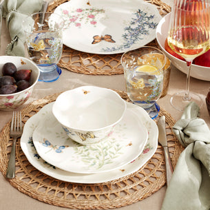 Butterfly Meadow Herbs Accent Plates, Set of 4