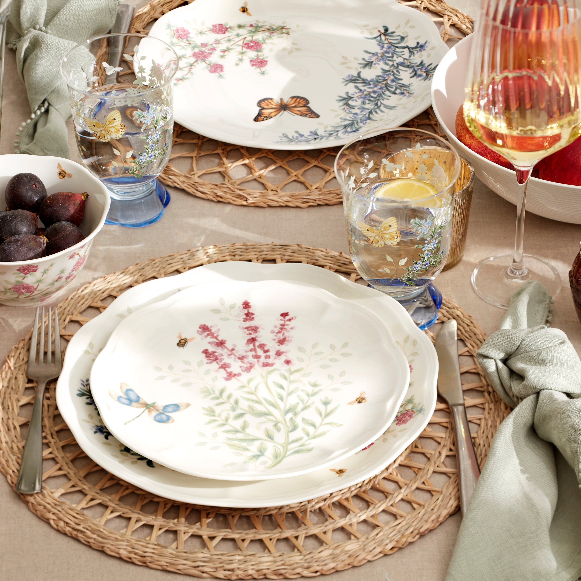 Butterfly Meadow Herbs 12-Piece Dinnerware Set – Lenox Corporation