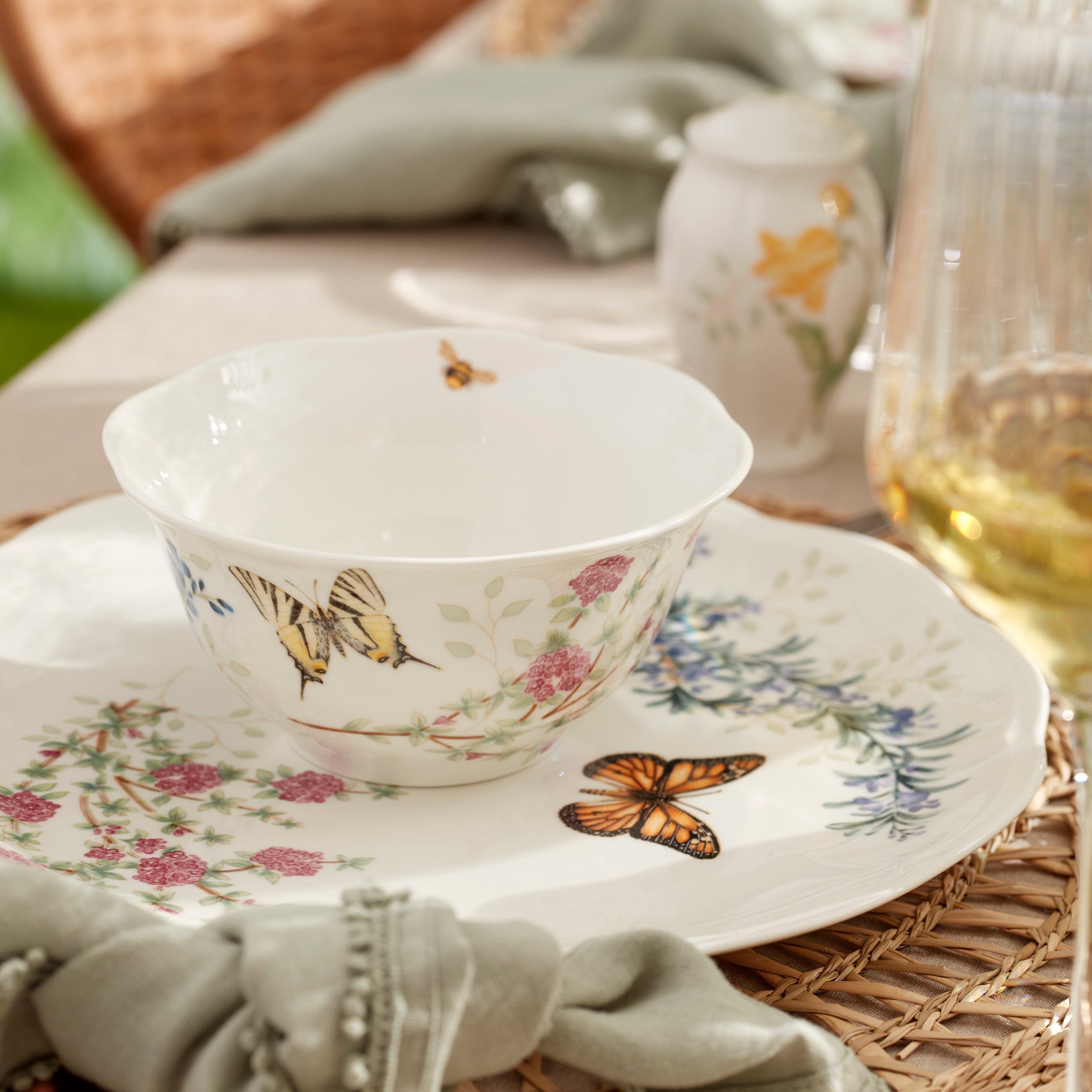 Butterfly Meadow Herbs Rice Bowls, Set of 4 – Lenox Corporation