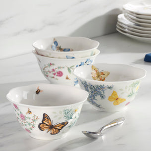 Butterfly Meadow Herbs Rice Bowls, Set of 4