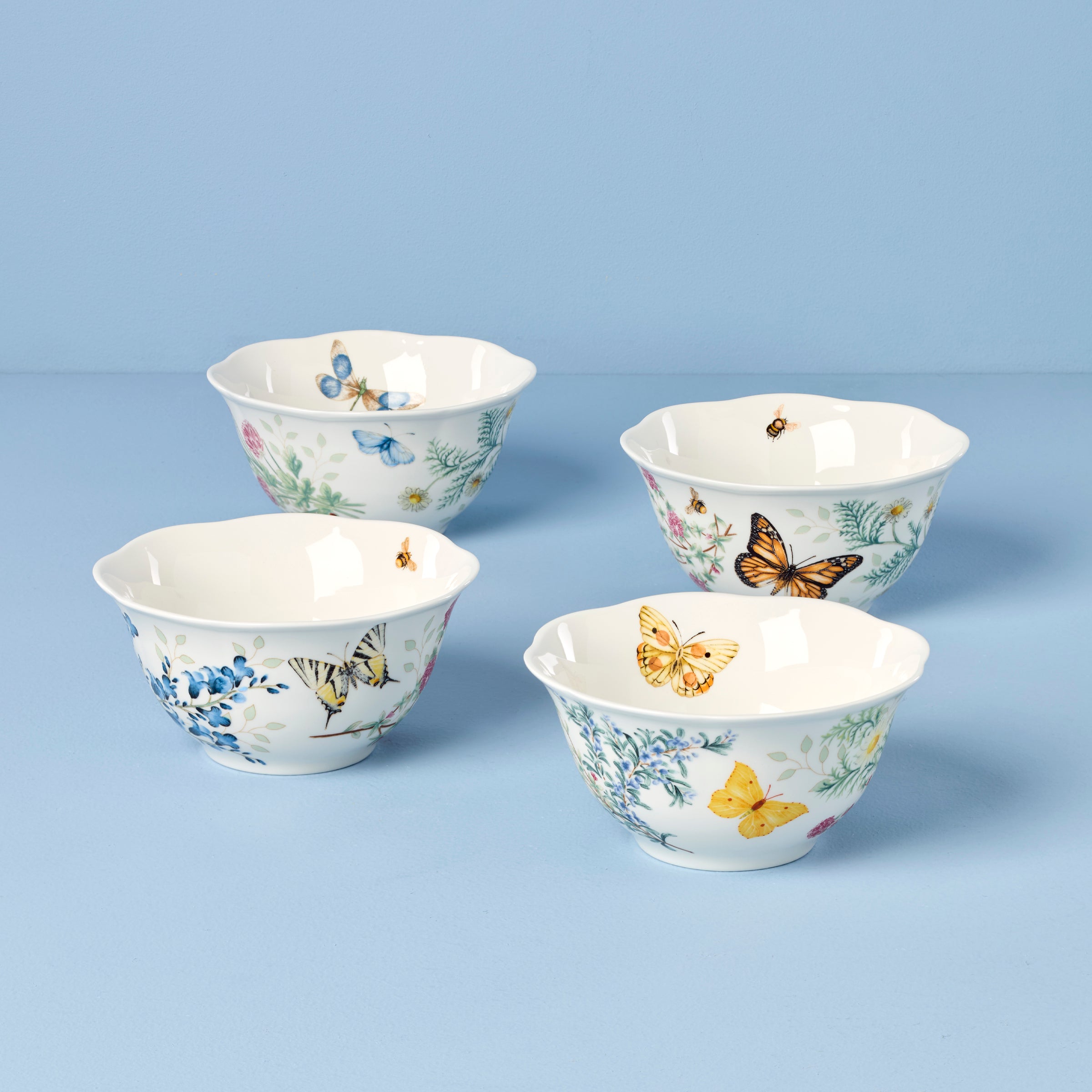 Butterfly Meadow Herbs Rice Bowls - Set of 4 – Lenox Corporation