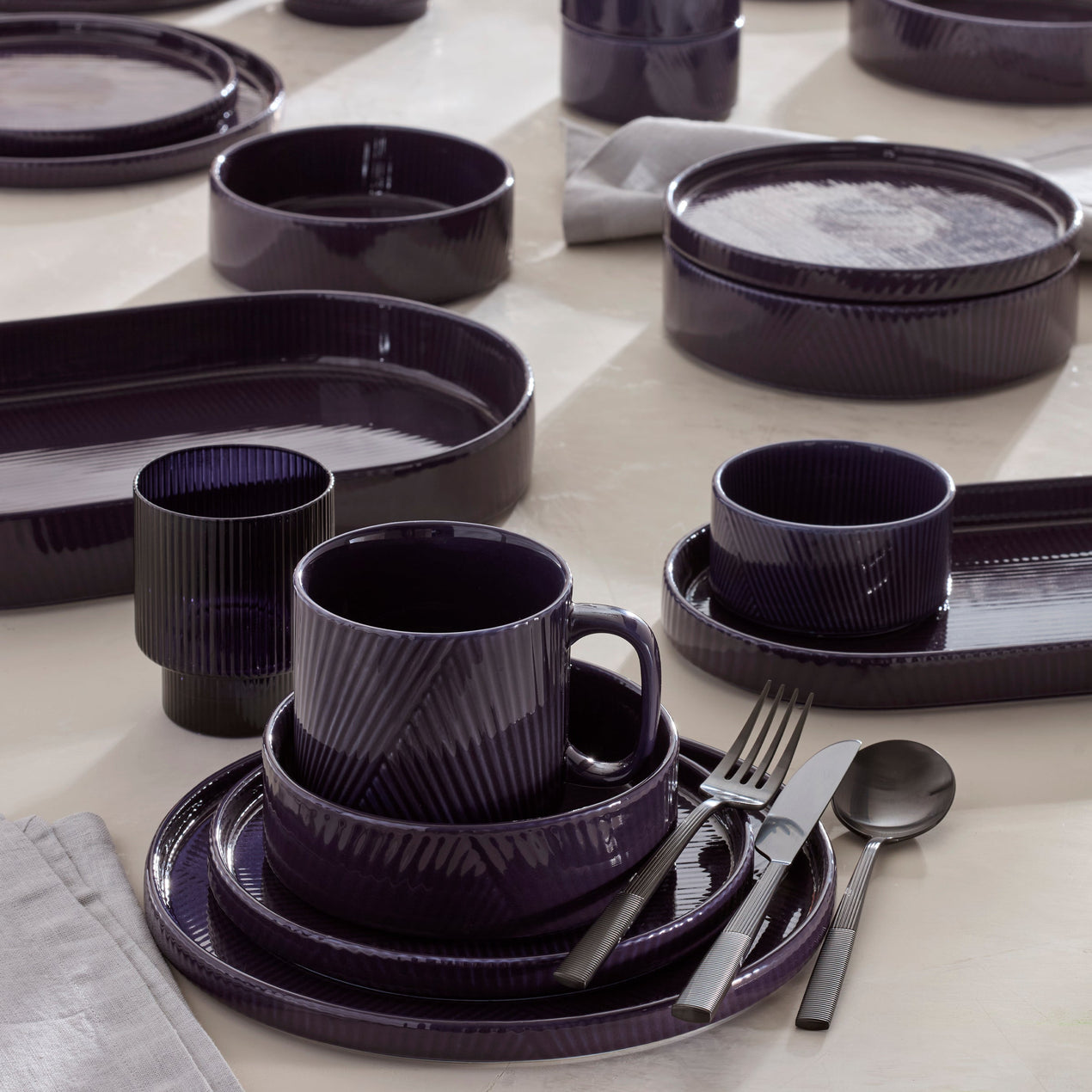 Modulus Mugs, Set of 4, Nightshade