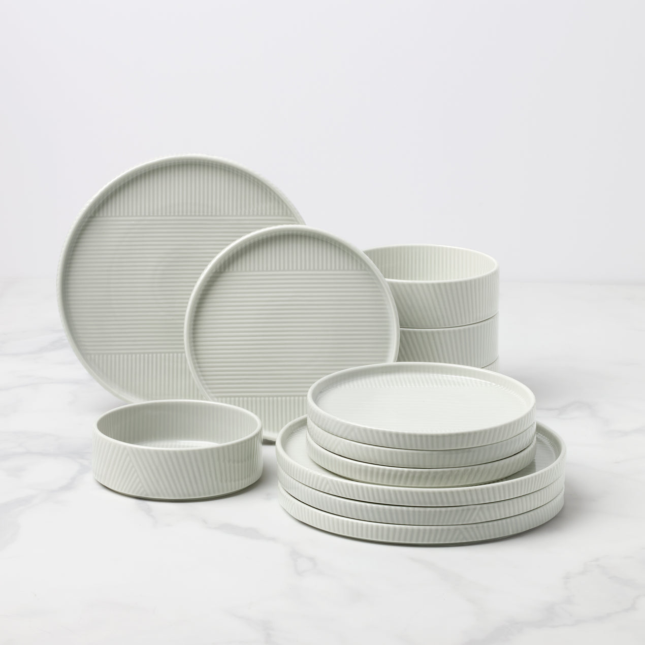 cambridge silversmiths Modulus 12-Piece Dinnerware Set Vapor