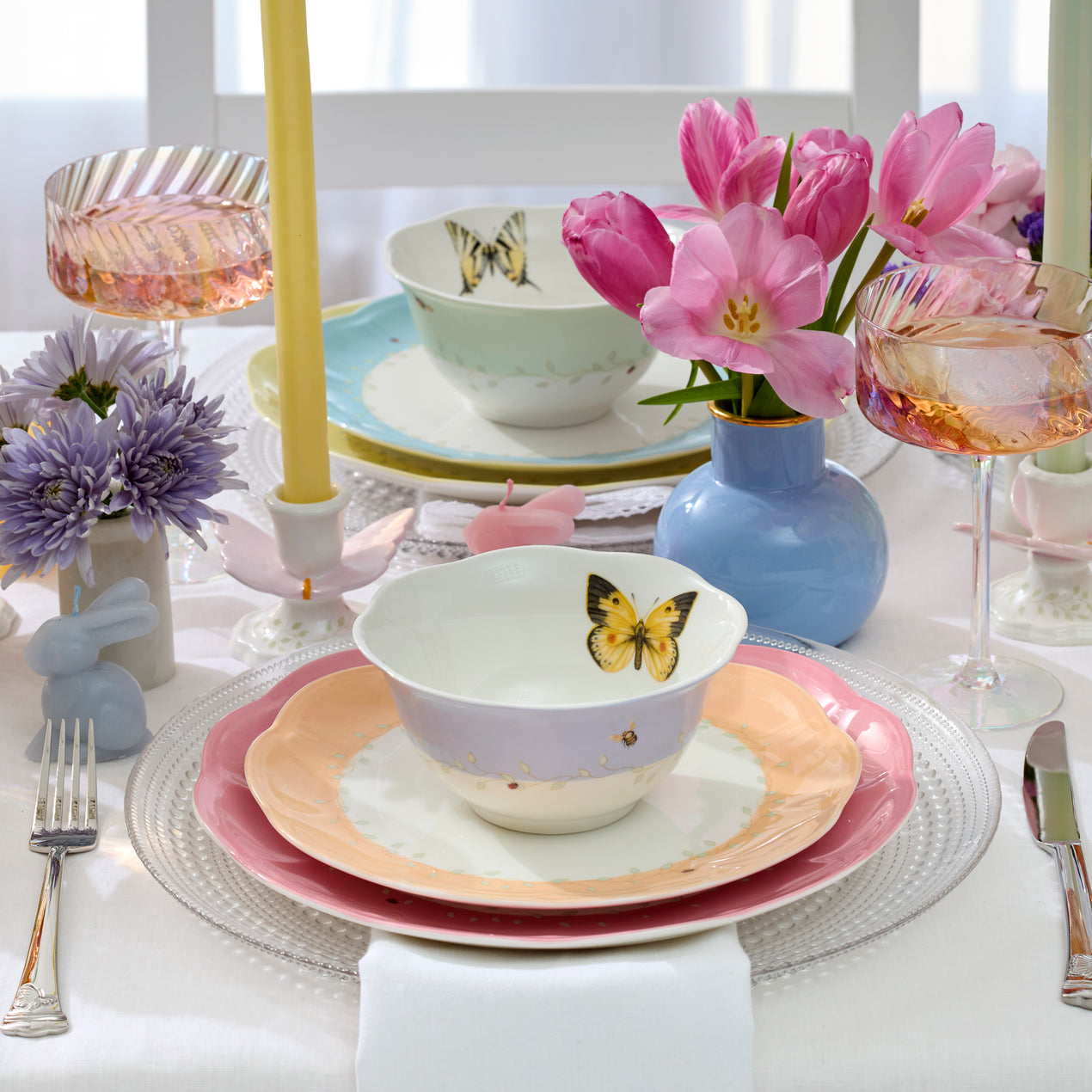 Butterfly Meadow 4-Piece Dessert Bowl Set