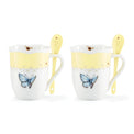 Butterfly Meadow Color Mug with Spoon, Set of 8