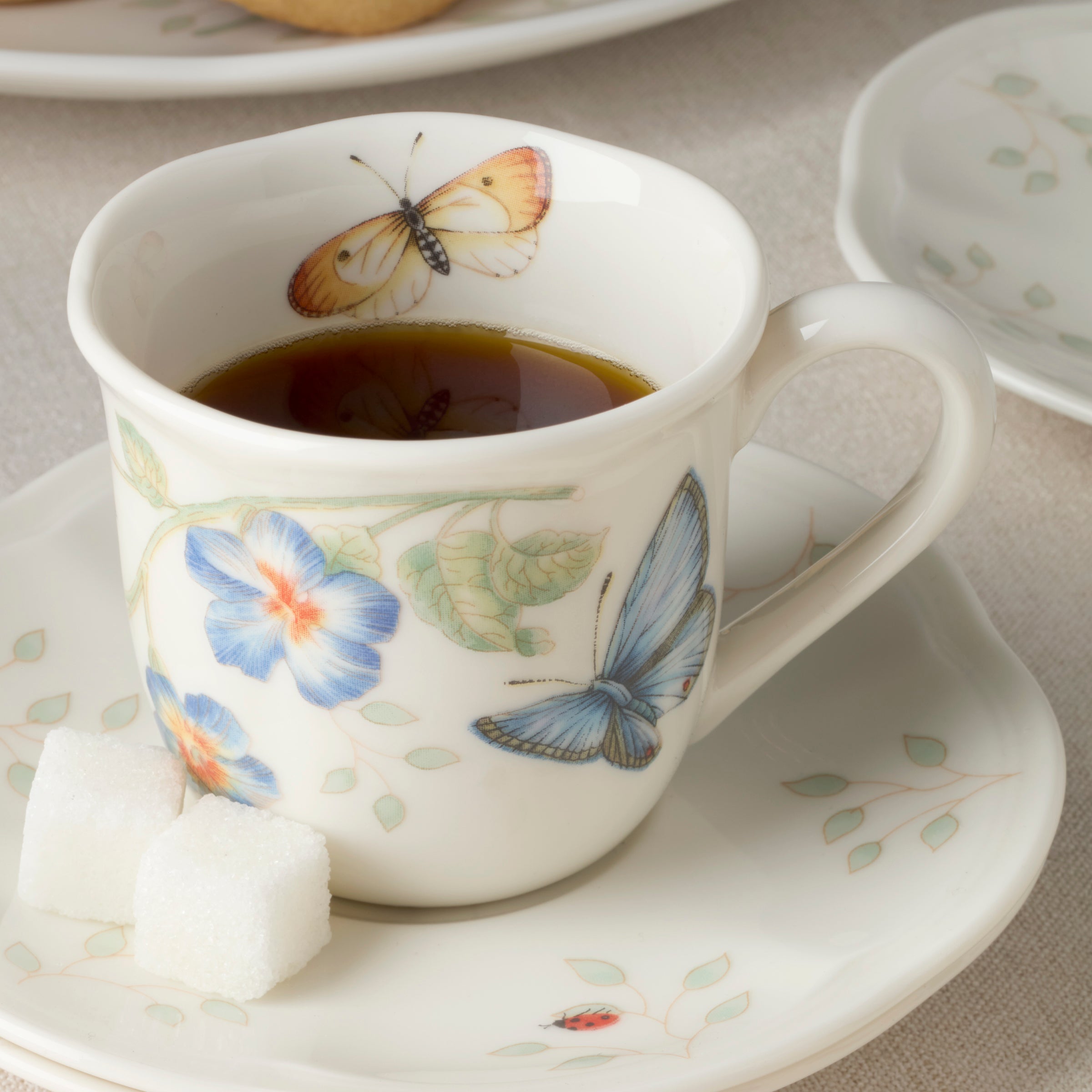 Butterfly Meadow Espresso Cup & Saucers, Set of 4 – Lenox Corporation
