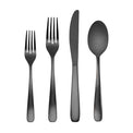 Bourne Black Satin 16-Piece Flatware Set