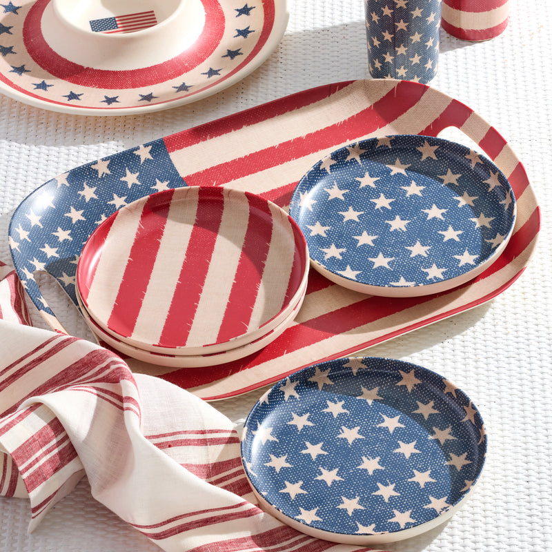 Vintage Americana Accent Plates, Set Of 4