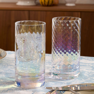 Tuscany Classics Iridescent Highball Glasses, Set of 4