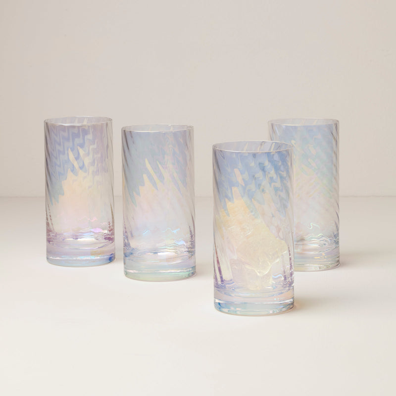 Tuscany Classics Iridescent Hiballs, Set of 4