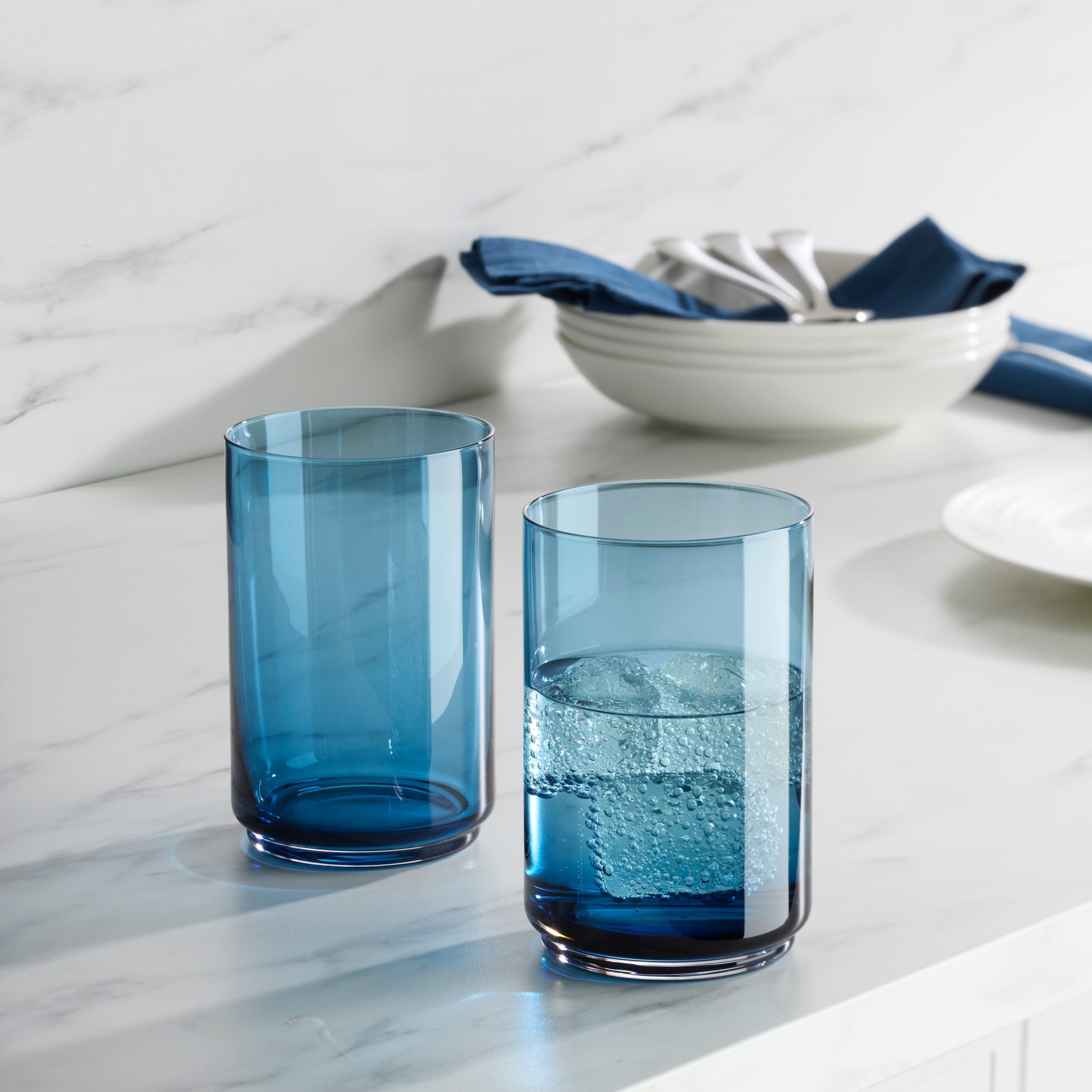 ステンドグラス　ノスタルジー17 Tuscany Classics Stackable Blue Coolers, Set of 4 – Lenox Corporation