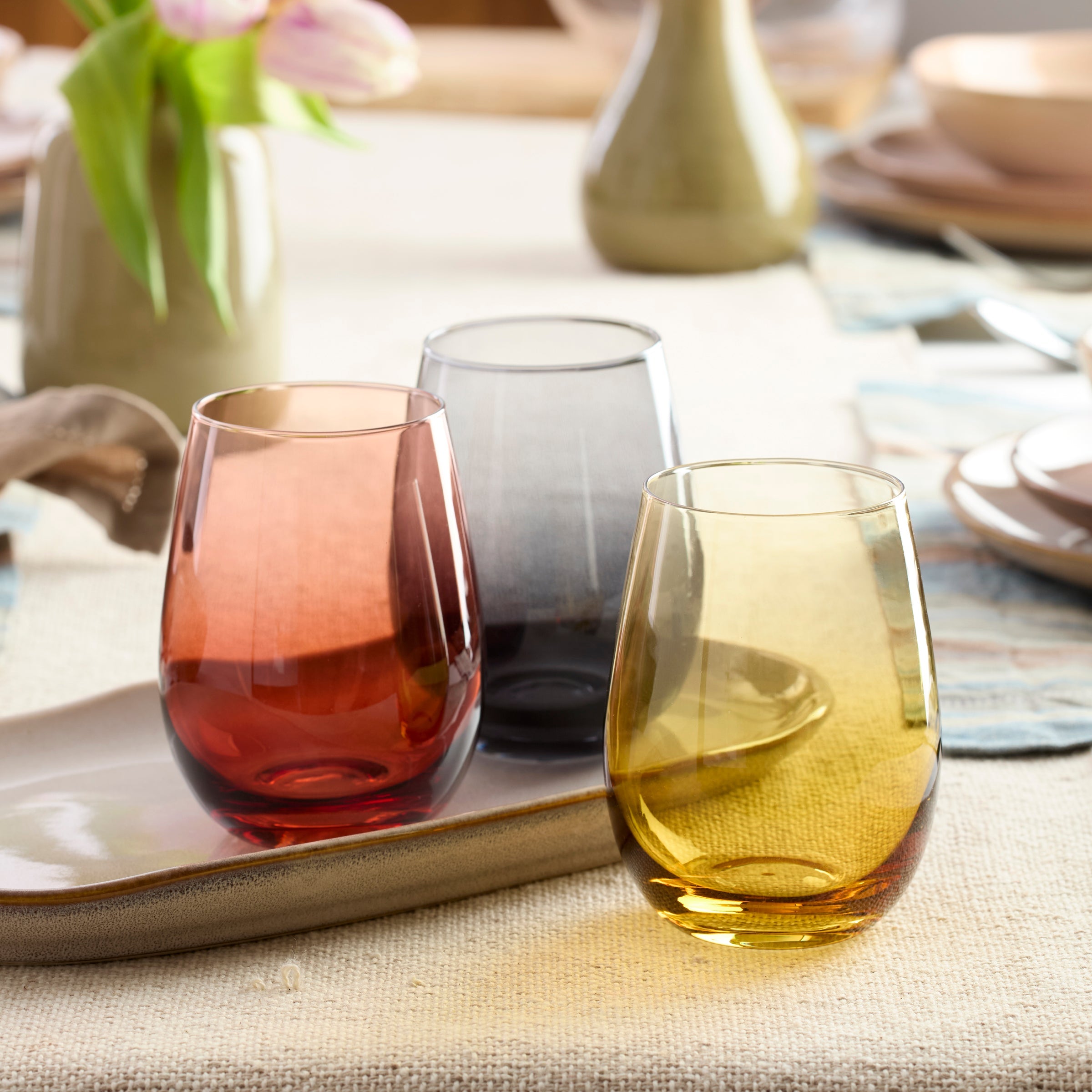 Golden Hour Stemless Wine Glasses, Set of 4 – Lenox Corporation