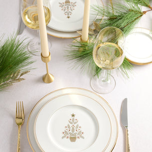 Federal Gold Tree Accent Plates, Set of 4