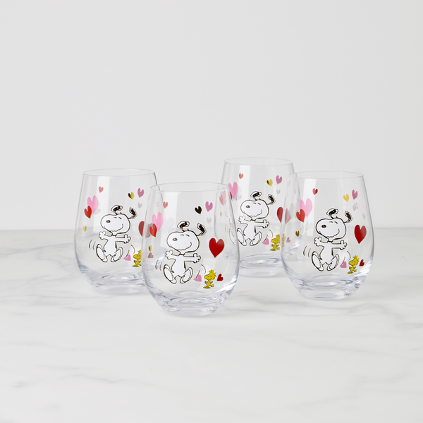 ✨snoopy✨ Snoopy Valentine's Day Tumblers - Set Of 4 – Lenox Corporation