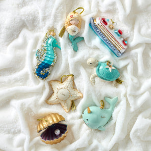 Retro Blown Glass Cruise Ship Ornament