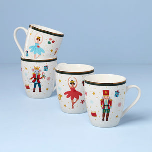 Nutcracker Ballet Mugs, Set Of 4