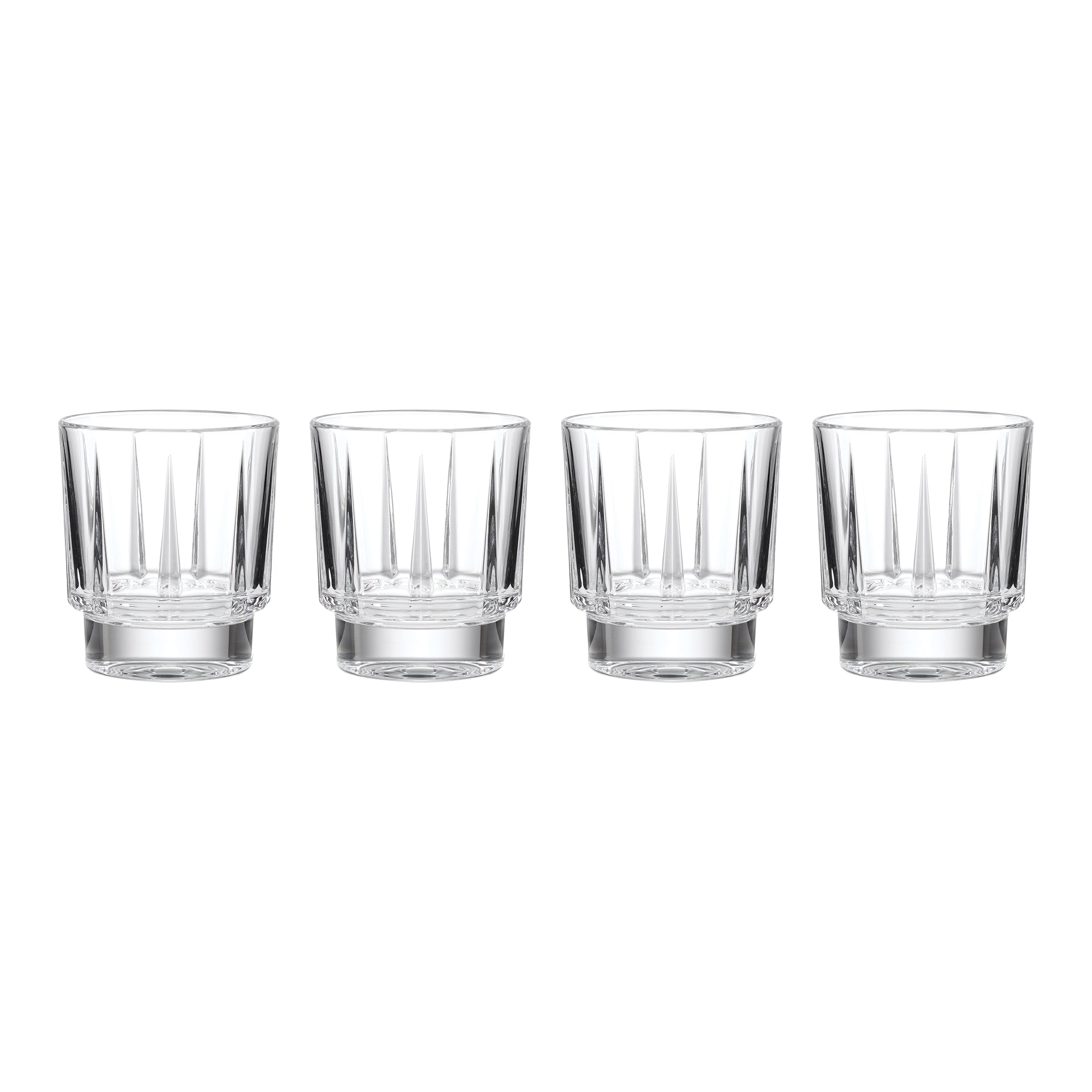 Estate Crystal Double Old-Fashioned Glasses, Set of 4