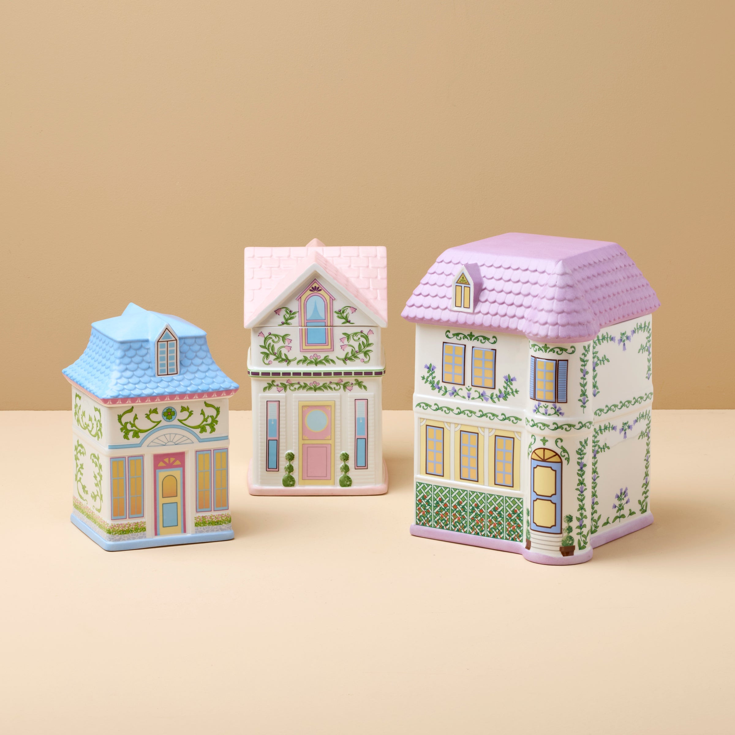 Lenox Spice Village House Canisters, Set of 3