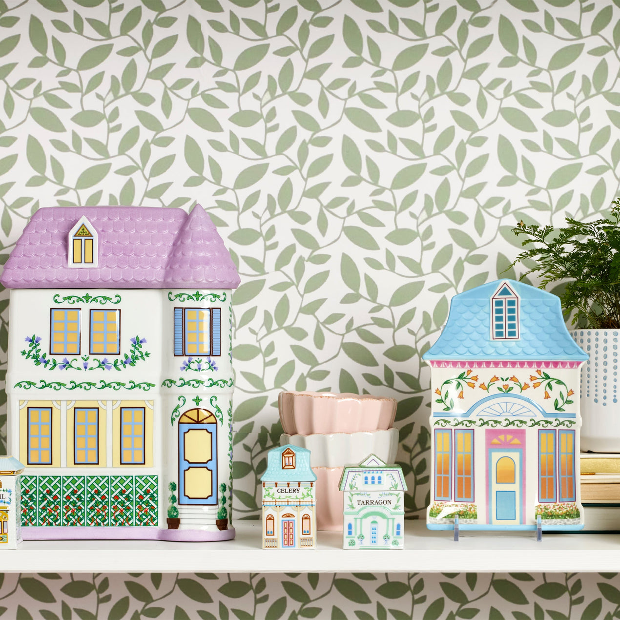 Lenox Village House Accent Plates, Set of 4