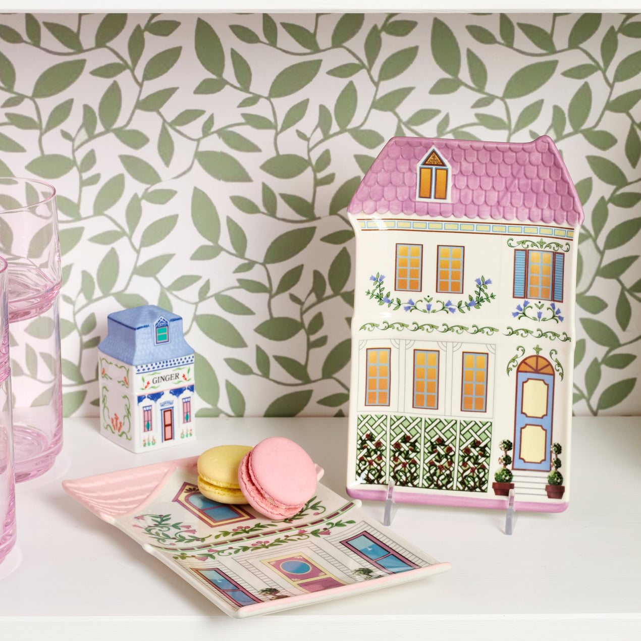 Lenox Village House Accent Plates, Set of 4