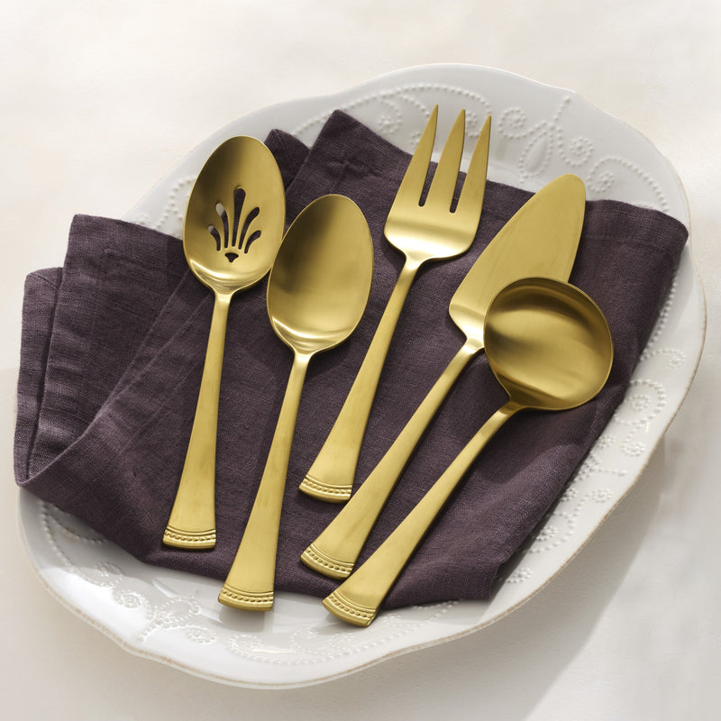 Portola Satin Gold 5-Piece Hostess Set