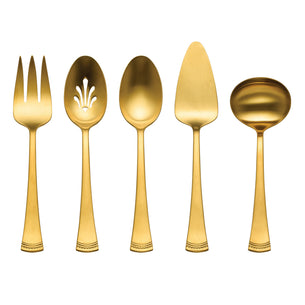 Portola Gold Satin 5-Piece Hostess Set