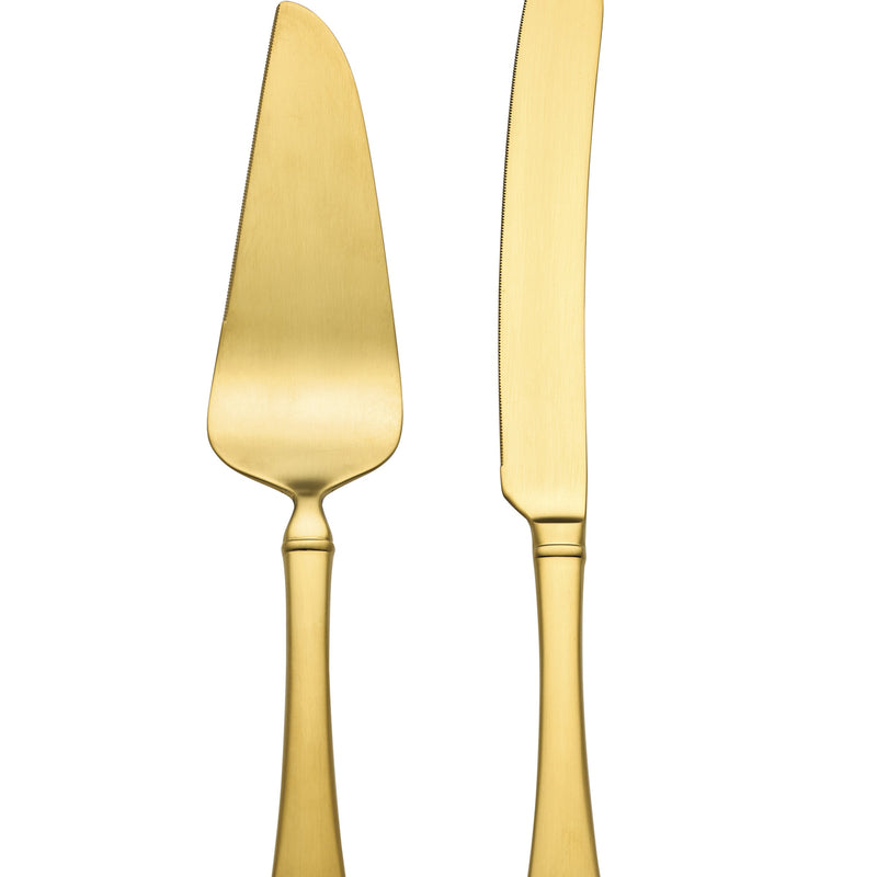 Portola Satin Gold 2-Piece Dessert Set