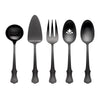 James Street Black Satin 5-Piece Hostess Set