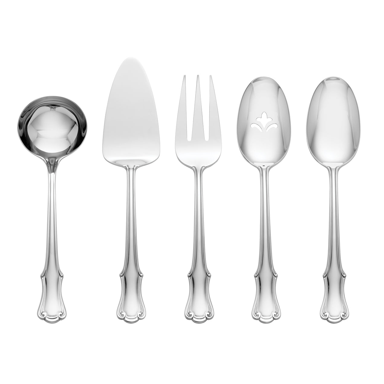 cambridge silversmiths James Street Mirror 5 Piece Hostess Set