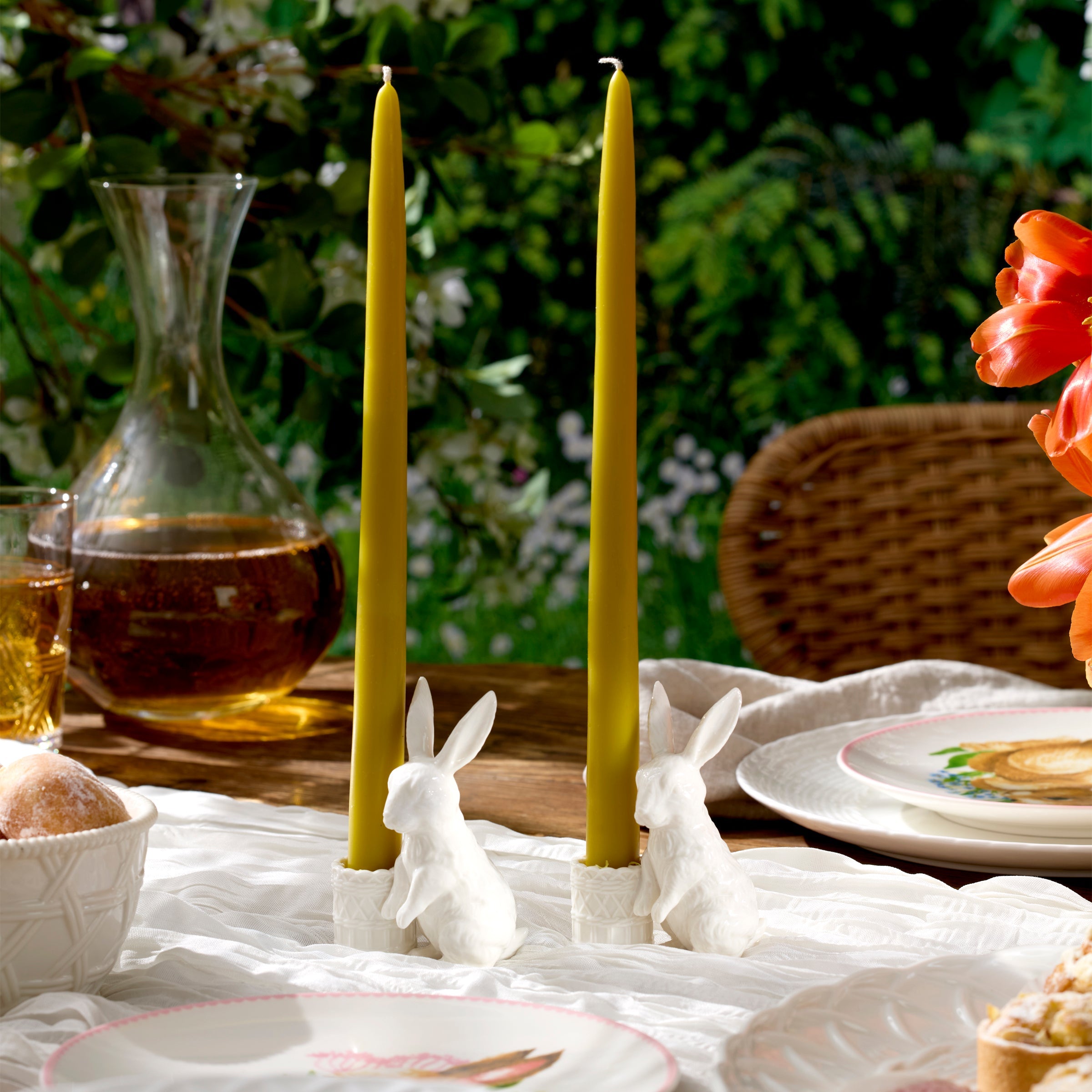 Wicker Creek Bunny Candle Holders, Set of 2 – Lenox Corporation