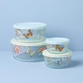 Butterfly Meadow Glass Food Storage Containers with Lids, Set of 4