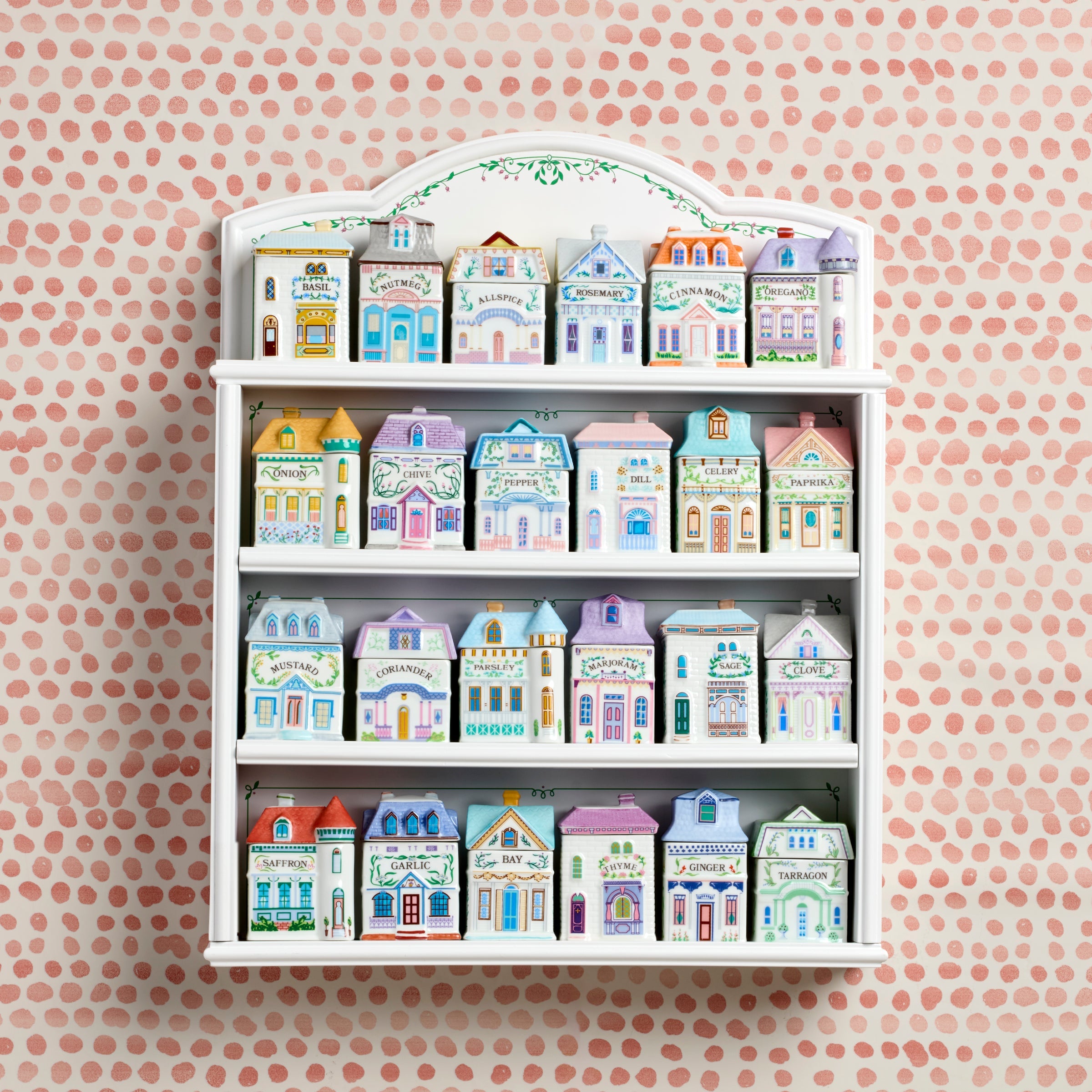 The Lenox Spice Village 24個セット 収納棚付 Lenox Spice Village Spice Rack – Lenox Corporation