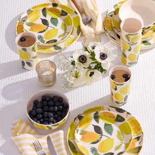 24 Seven Melamine Lemon 12-Piece Dinnerware Set