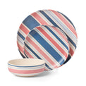 24/7 Melamine 12-Piece Dinnerware Set, Stripe
