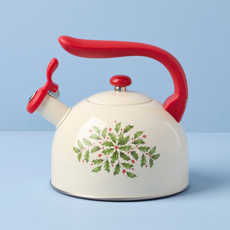 Holiday Metal Tea Kettle