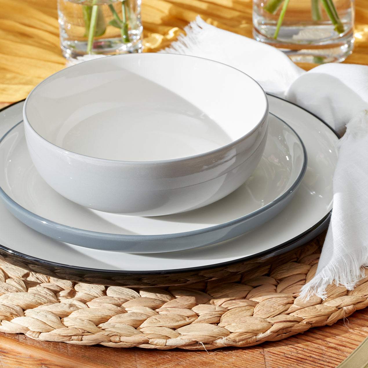 24 Seven Colors Pumice 12-Piece Dinnerware Set – Lenox