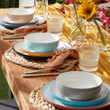 24/7 Colors 12-Piece Dinnerware Set, Turquoise
