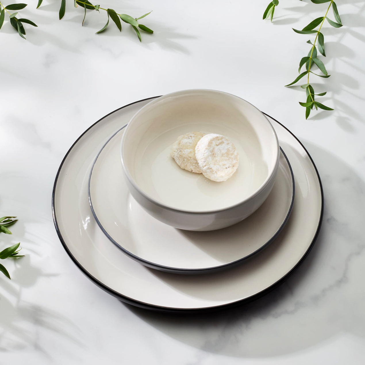 24/7 Colors 12-Piece Dinnerware Set, Pumice