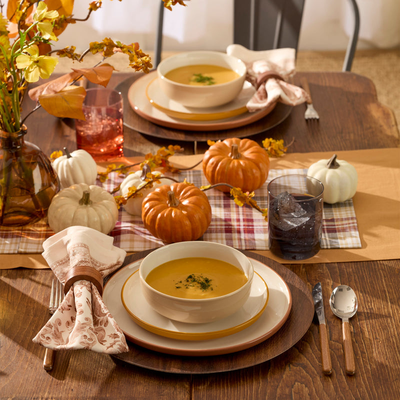 24/7 Colors 12-Piece Dinnerware Set, Sunbaked