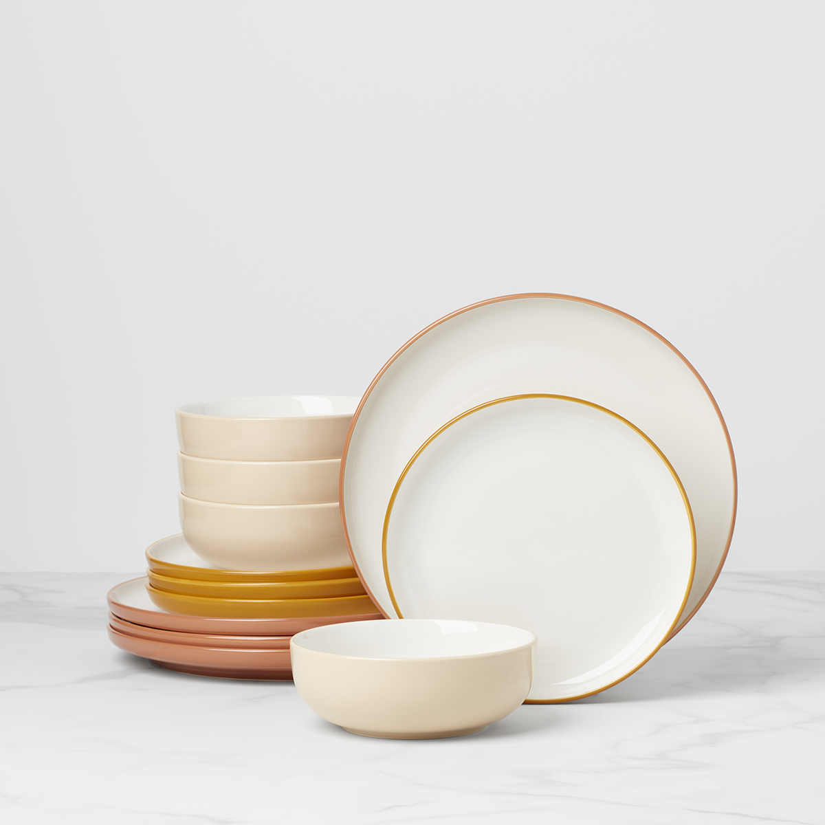 24 Seven Colors Sunbaked 12-Piece Dinnerware Set – Lenox Corporation