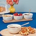 What A Treat 3-Piece Dip Bowls with Tray Set