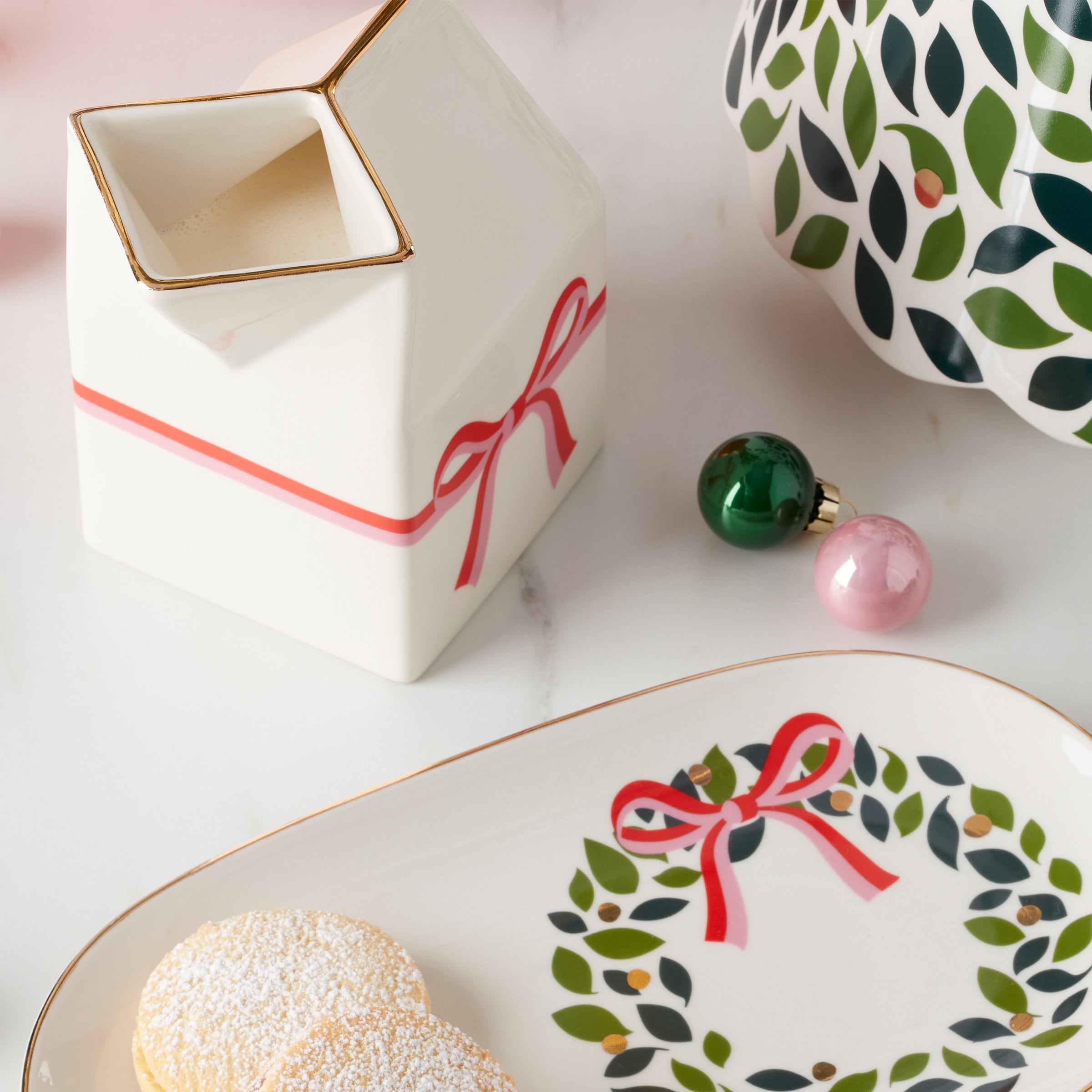 【JUDY】米国 LENOX レノックス6枚セットプレート24金 Be Jolly Milk & Cookie Plate – Lenox Corporation