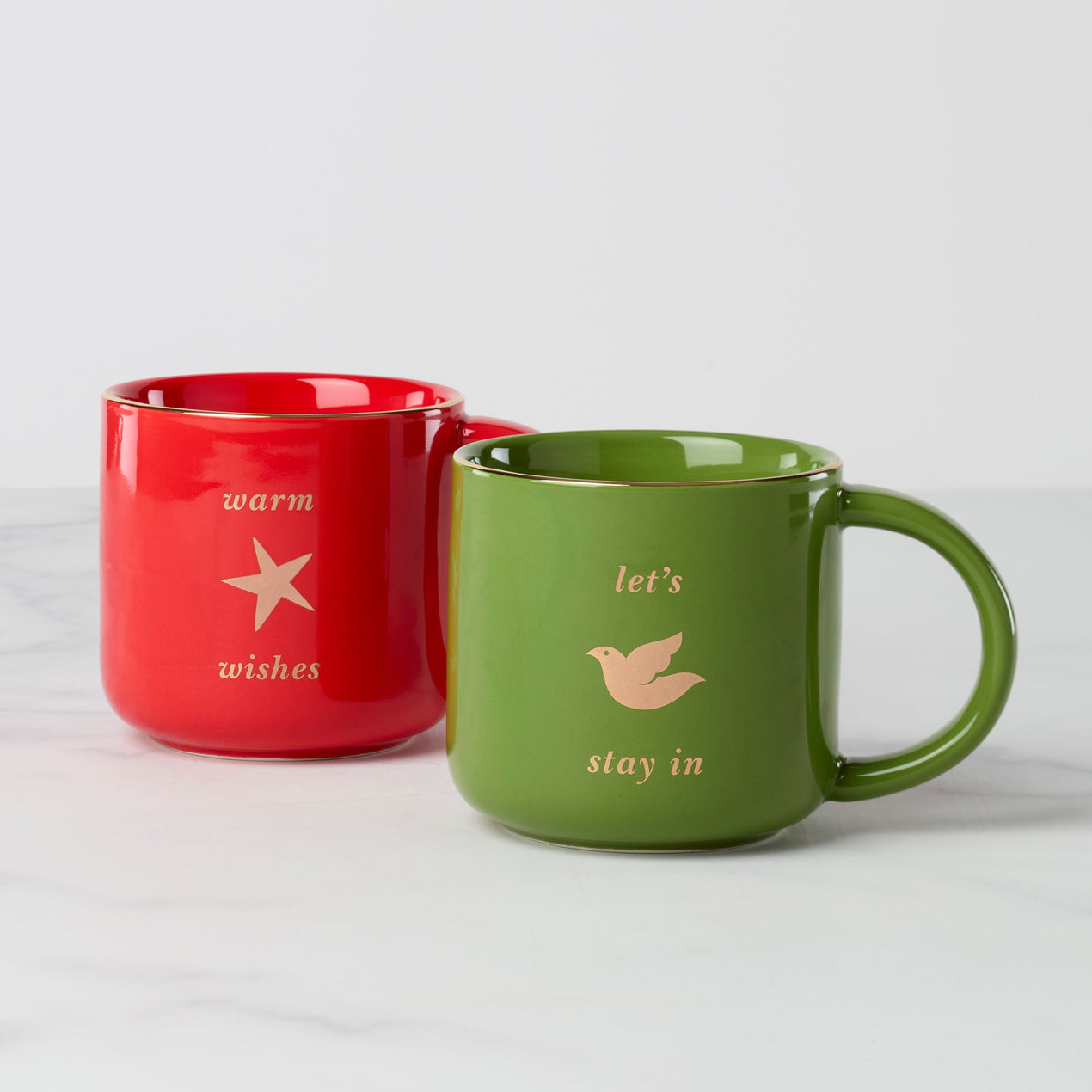 Be Jolly Warm Wishes Mugs, Set of 2