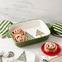 Evergreen Rectangular Scallop Baking Dish