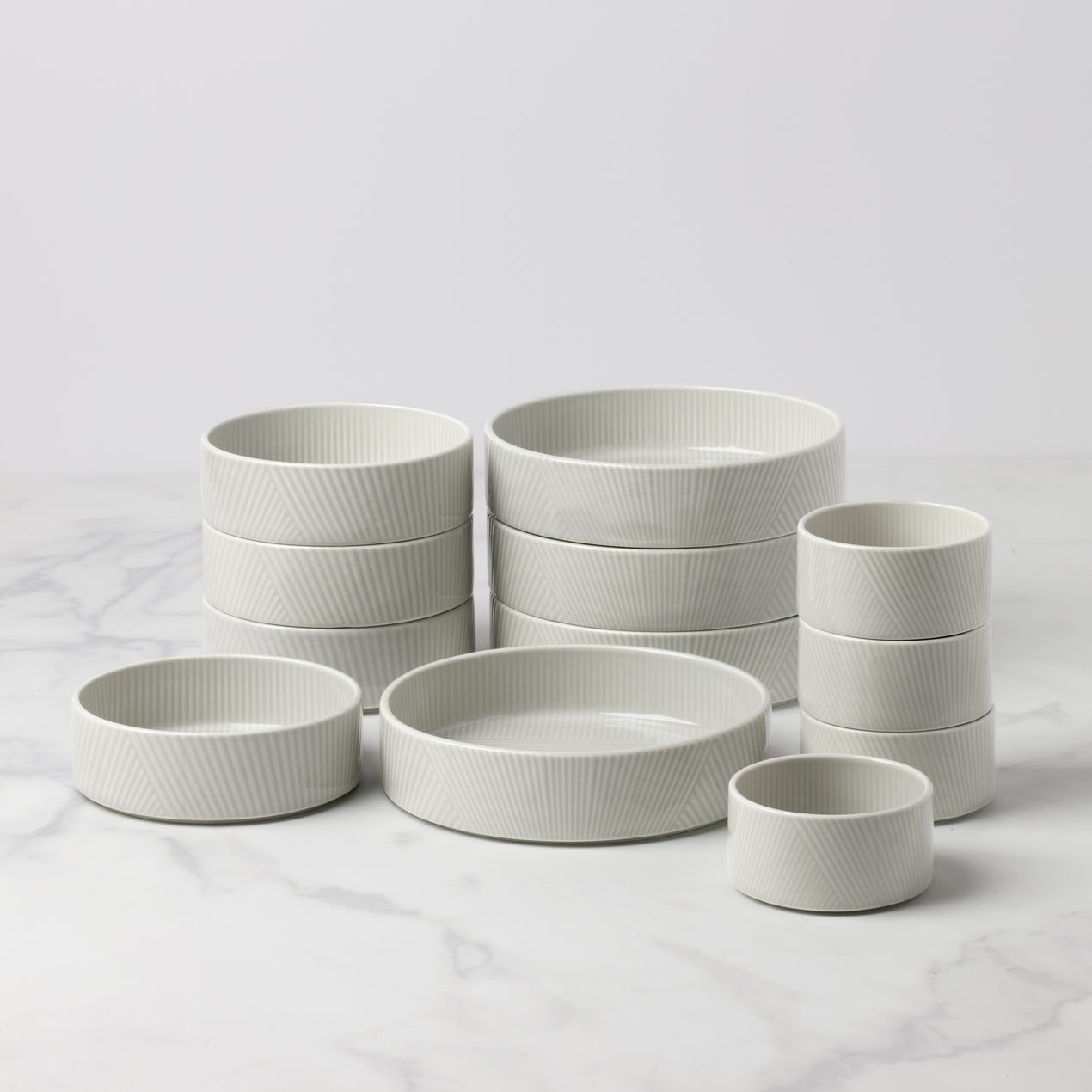 cambridge silversmiths Modulus 12-Piece Bowl Set Vapor